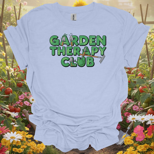 "Garden Therapy Club" Vintage Slogan T-Shirt - GardeningTshirts