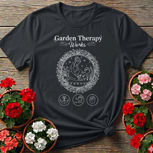 Garden Therapy Works Botanical T-shirt - GardeningTshirts