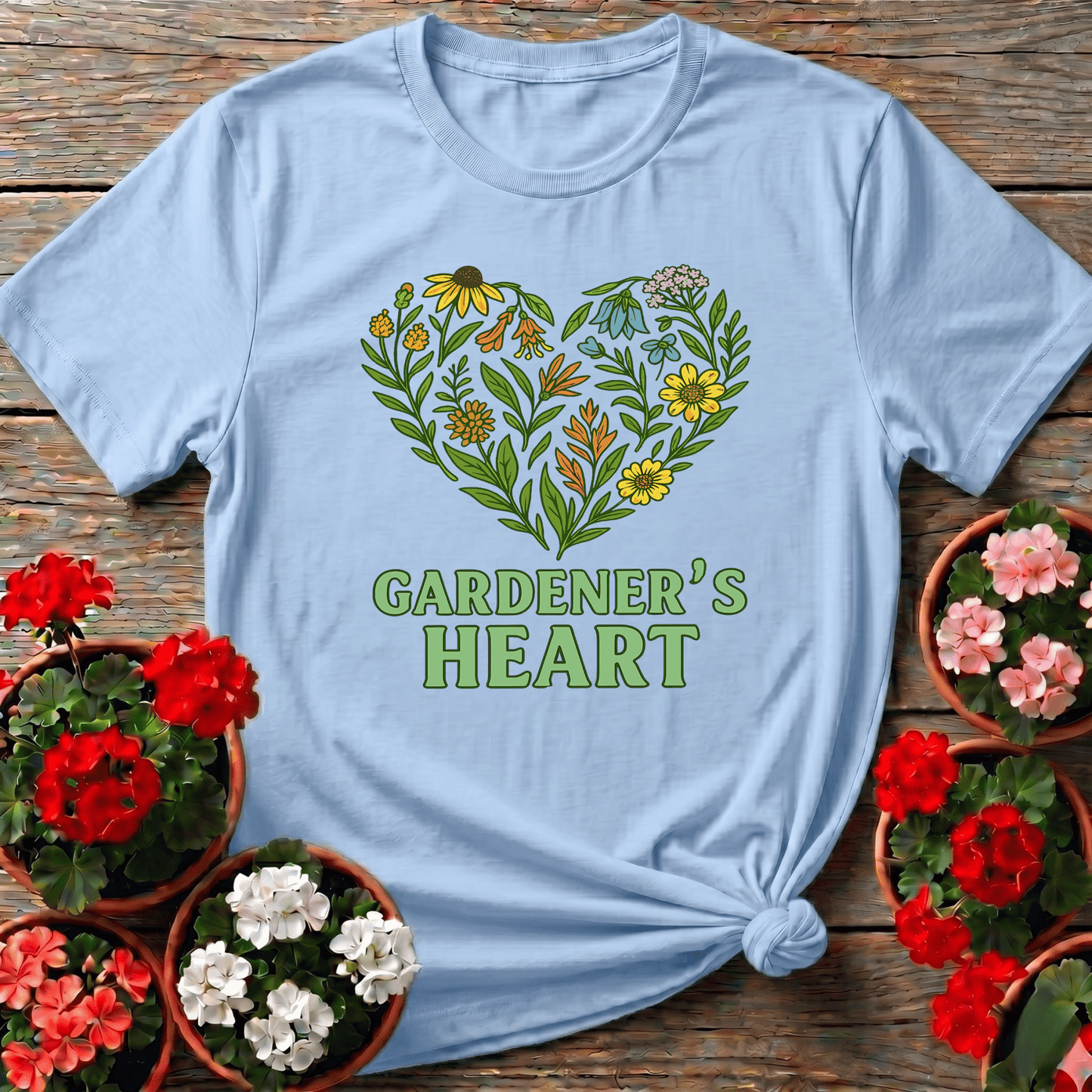 Gardener's Heart Native Wildflower Love T-shirt - GardeningTshirts