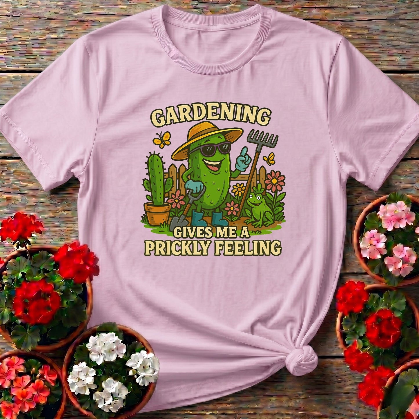 Gardening Gives Me A Prickly Feeling Funny Pickle Tee - GardeningTshirts