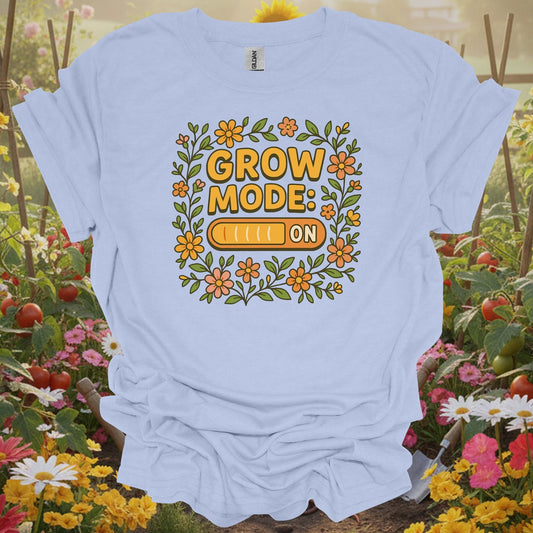 Grow Mode On Retro Floral T-shirt - GardeningTshirts