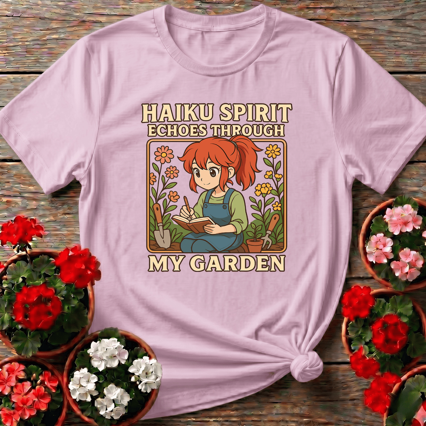 Haiku Spirit Echoes Through My Garden Gardening Tee - GardeningTshirts