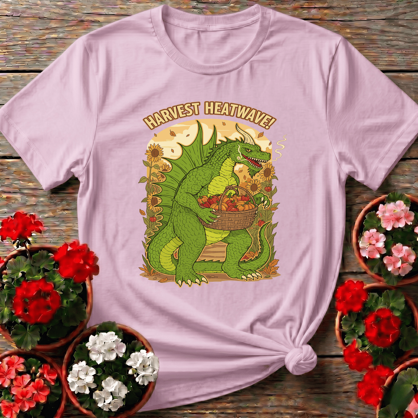 Harvest Heatwave Dragon Gardener Chili Pepper Tee - GardeningTshirts
