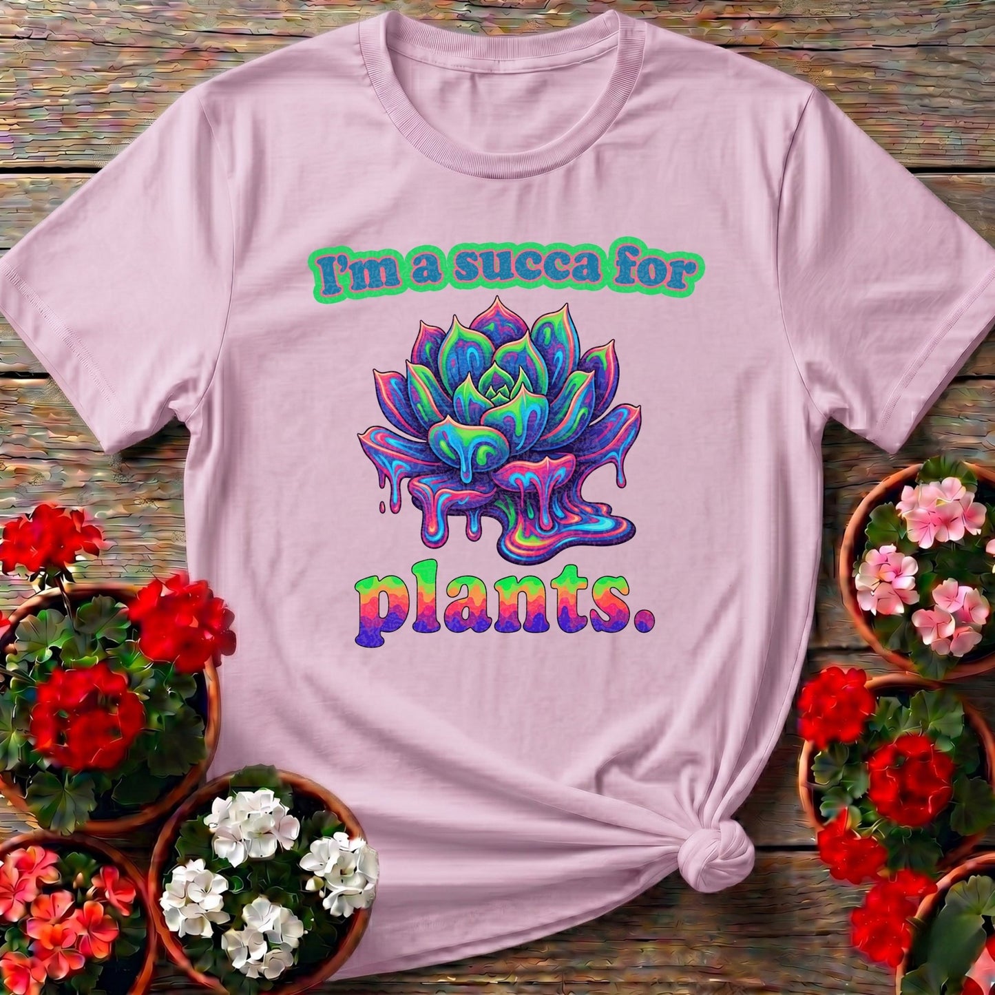 Im A Succa For Plants Psychedelic Tee - GardeningTshirts