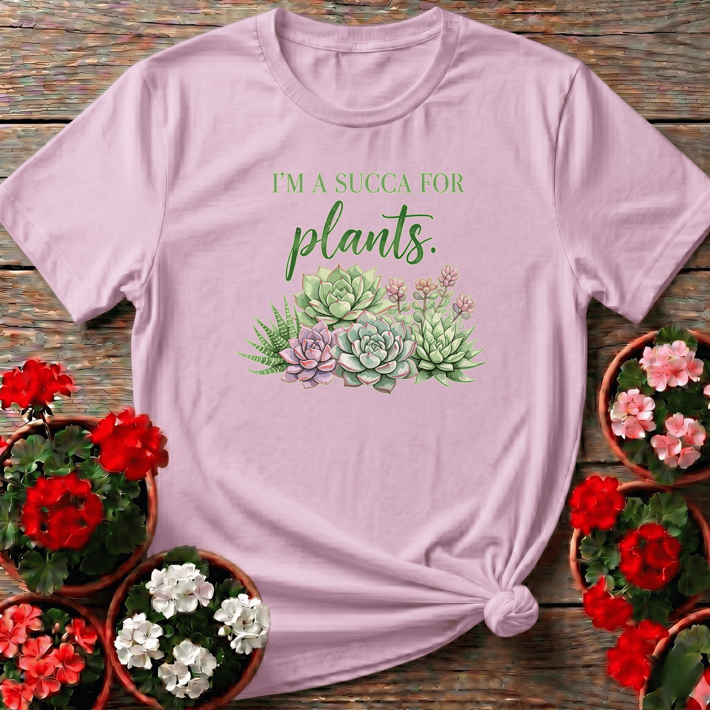 I'm A Succa For Plants Succulent Gardening T-Shirt - GardeningTshirts