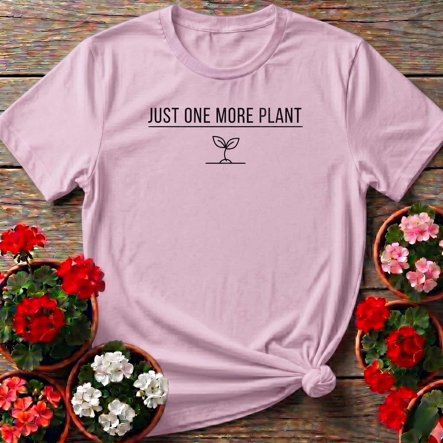 Just One More Plant Minimalist Tee - GardeningTshirts
