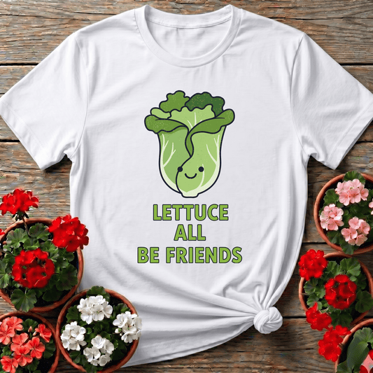 Lettuce All Be Friends Funny Vegetable Garden T-Shirt - GardeningTshirts
