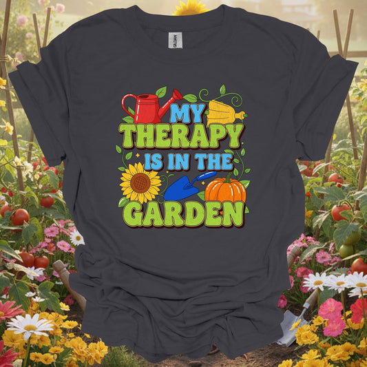 "My Therapy Is In The Garden" Vibrant T-Shirt - GardeningTshirts