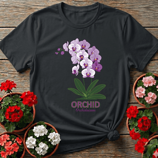 Orchid Orchidacaae Botanical Illustration Gardening Tee - GardeningTshirts