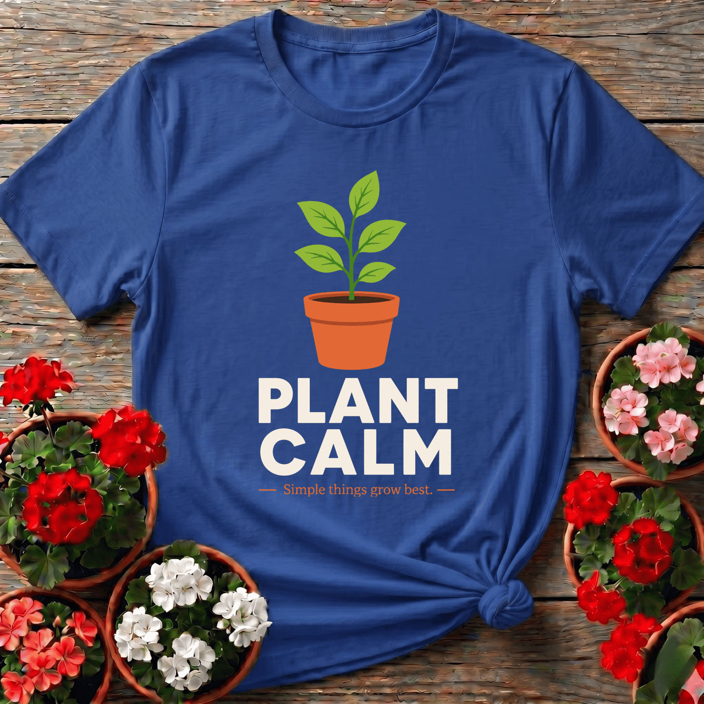 Plant Calm Simple Things Grow Best Gardening T-Shirt - GardeningTshirts