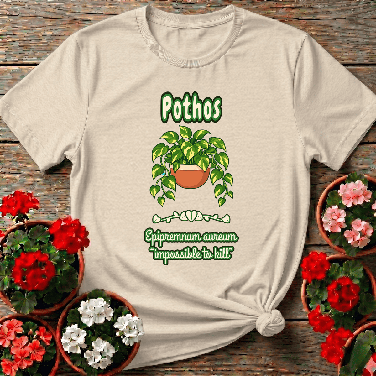 Pothos Epipremnum Aureum Impossible to Kill Plant Tee - GardeningTshirts