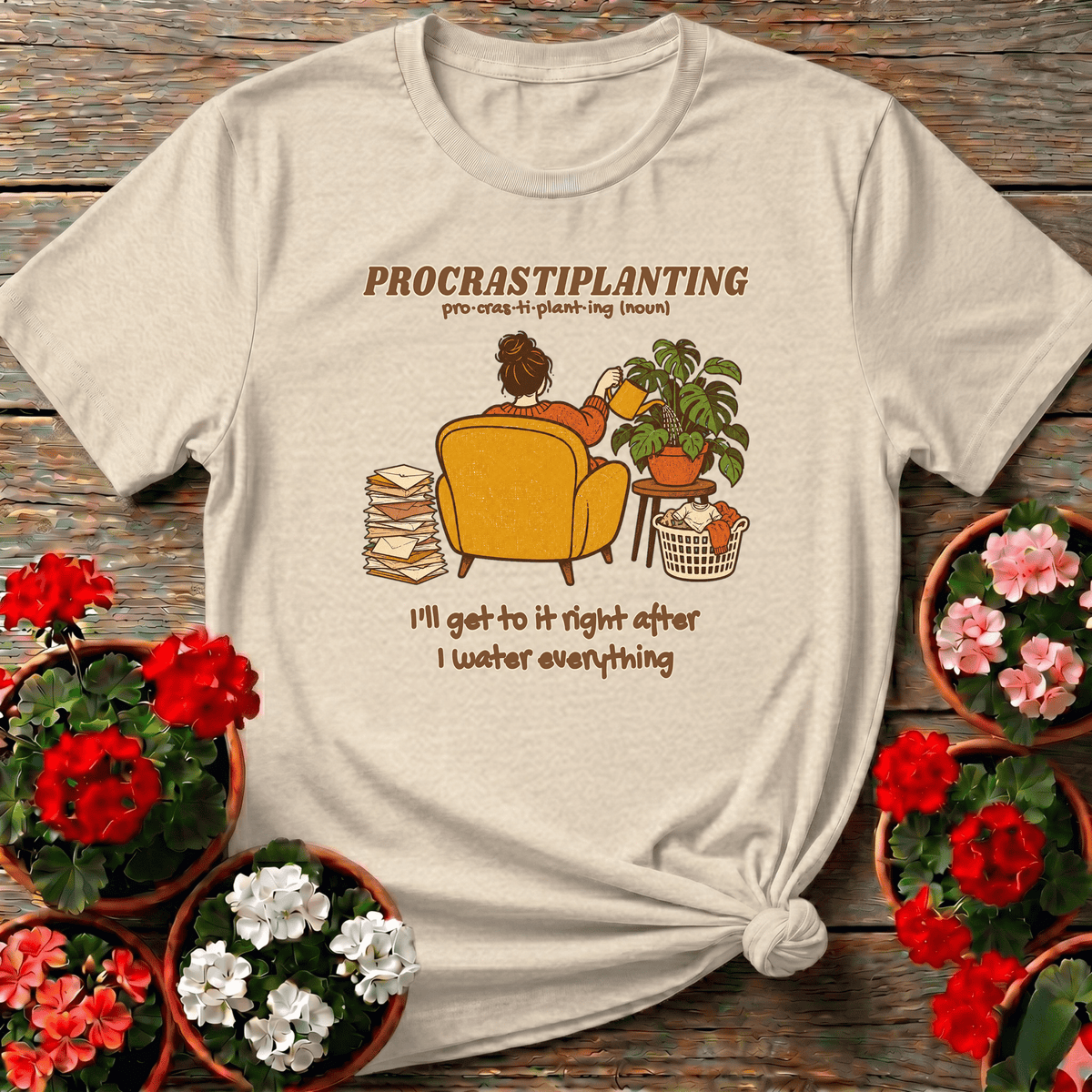 Procrastiplanting Funny Plant Lady Dictionary T-Shirt - GardeningTshirts