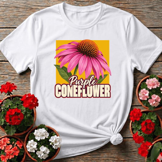 Purple Coneflower Echinacea Gardening T-Shirt - GardeningTshirts
