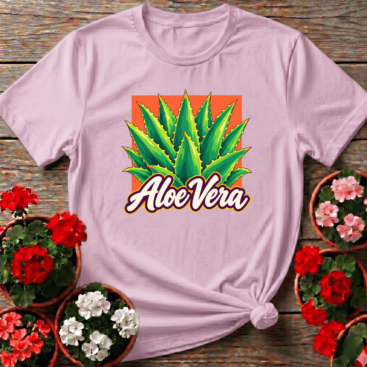 Retro Aloe Vera Gardening T-Shirt for Plant Lovers - GardeningTshirts