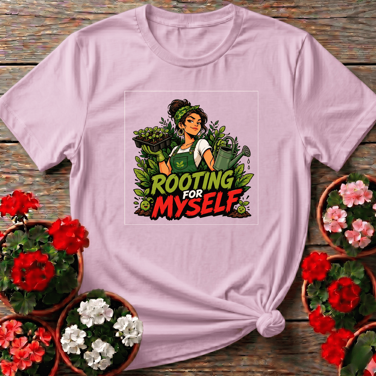 Rooting for Myself Gardening Tee - GardeningTshirts