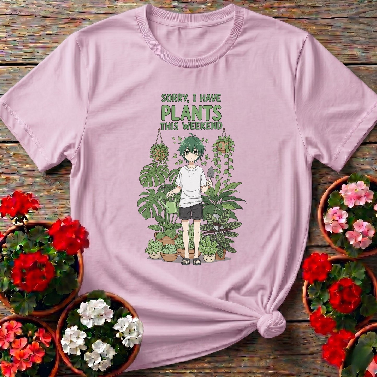 Sorry I Have Plants Anime Houseplant T-shirt - GardeningTshirts