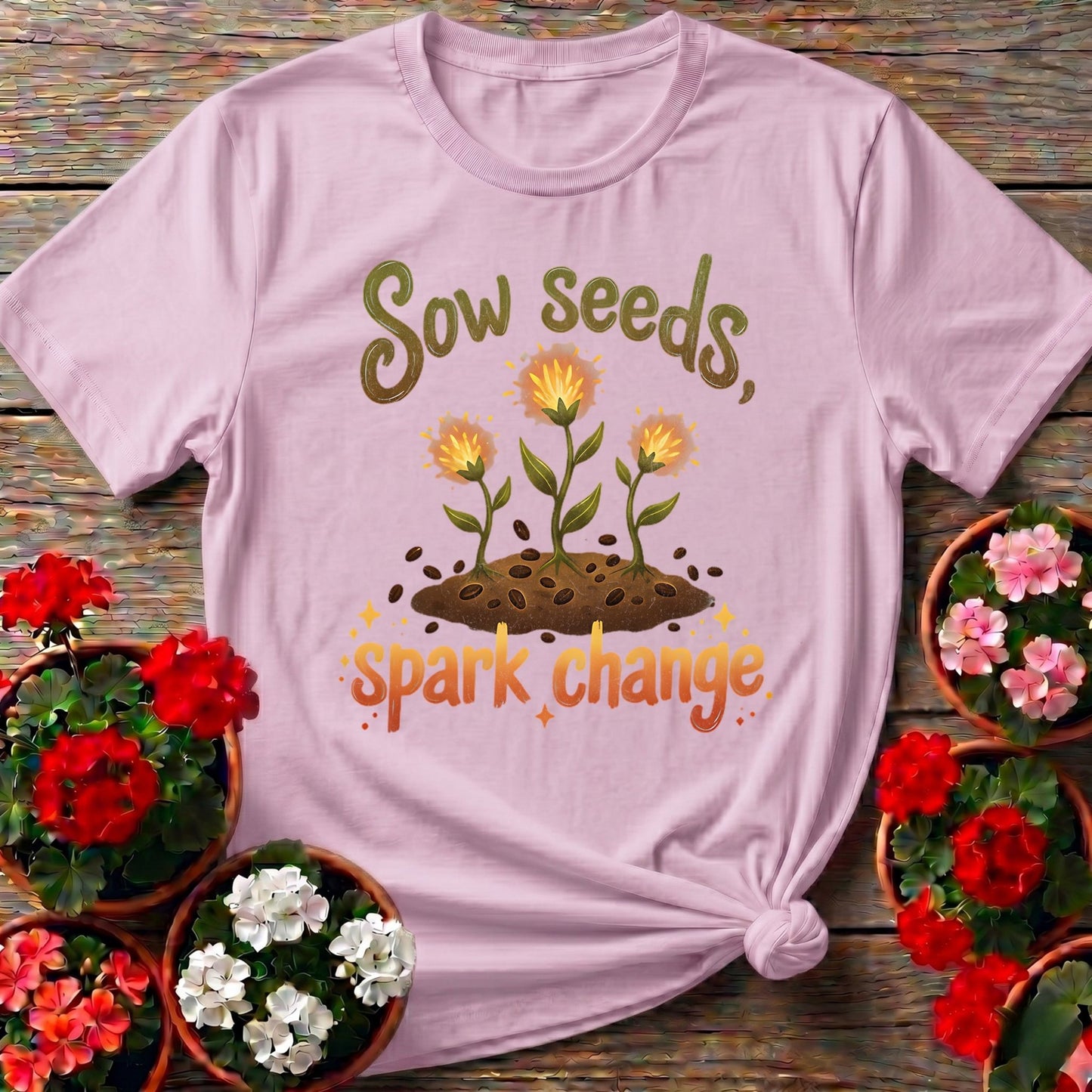 Sow Seeds Spark Change T-shirt - GardeningTshirts