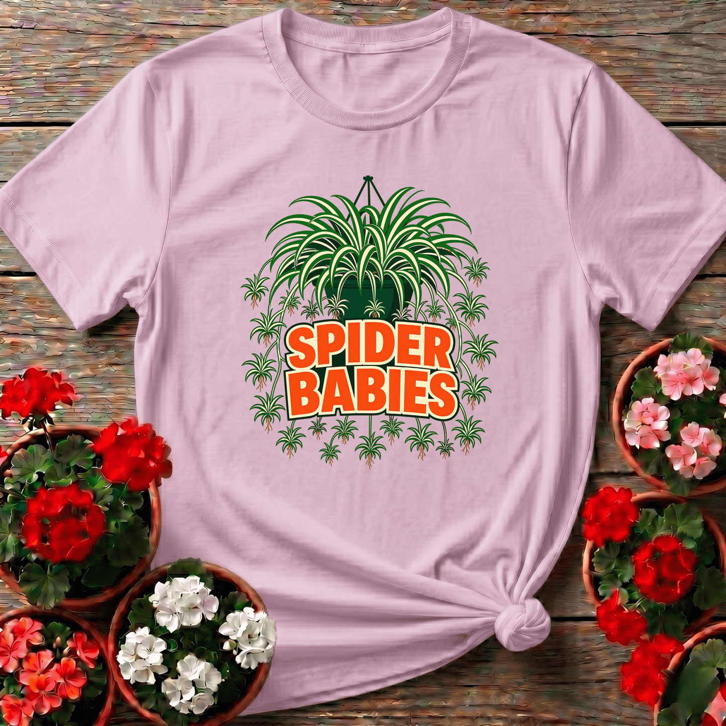 Spider Babies Spider Plant Funny Gardening T-Shirt - GardeningTshirts