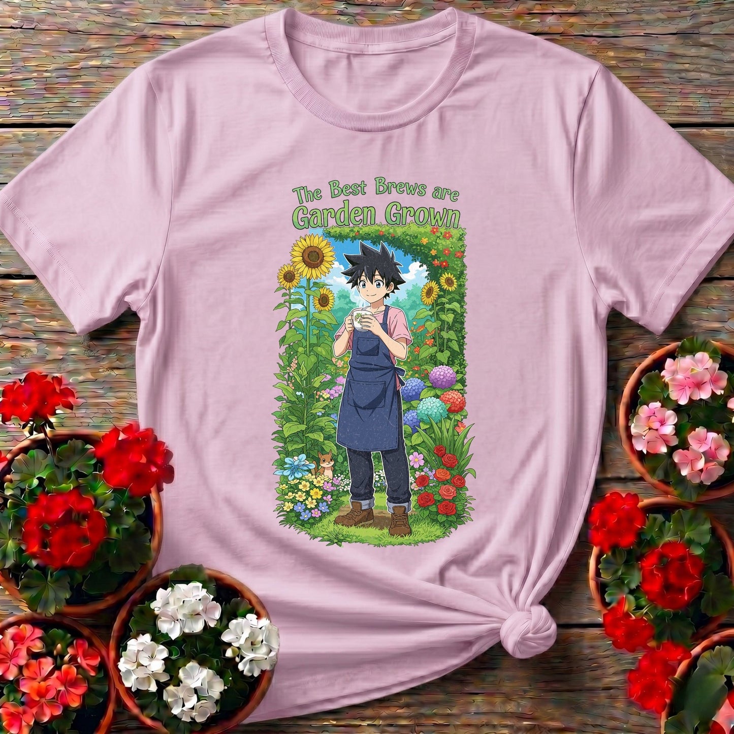 The Best Brews Are Garden Grown Anime T-shirt - GardeningTshirts