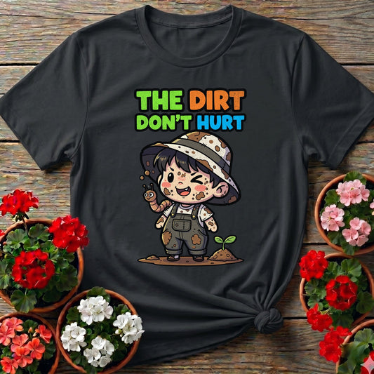 The Dirt Don't Hurt Chibi Gardener Tee - GardeningTshirts