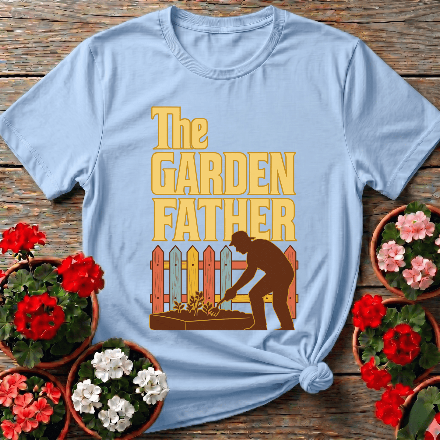 The Garden Father Father's Day Retro T-shirt - GardeningTshirts