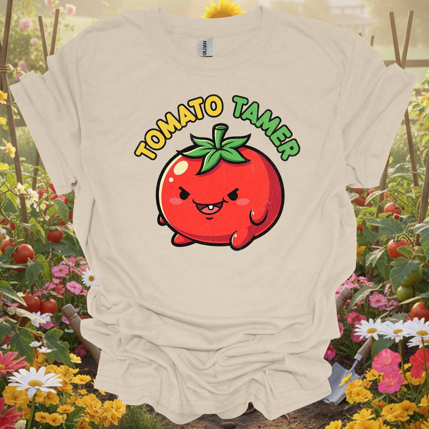 "Tomato Tamer" Funny Vegetable T-Shirt - GardeningTshirts