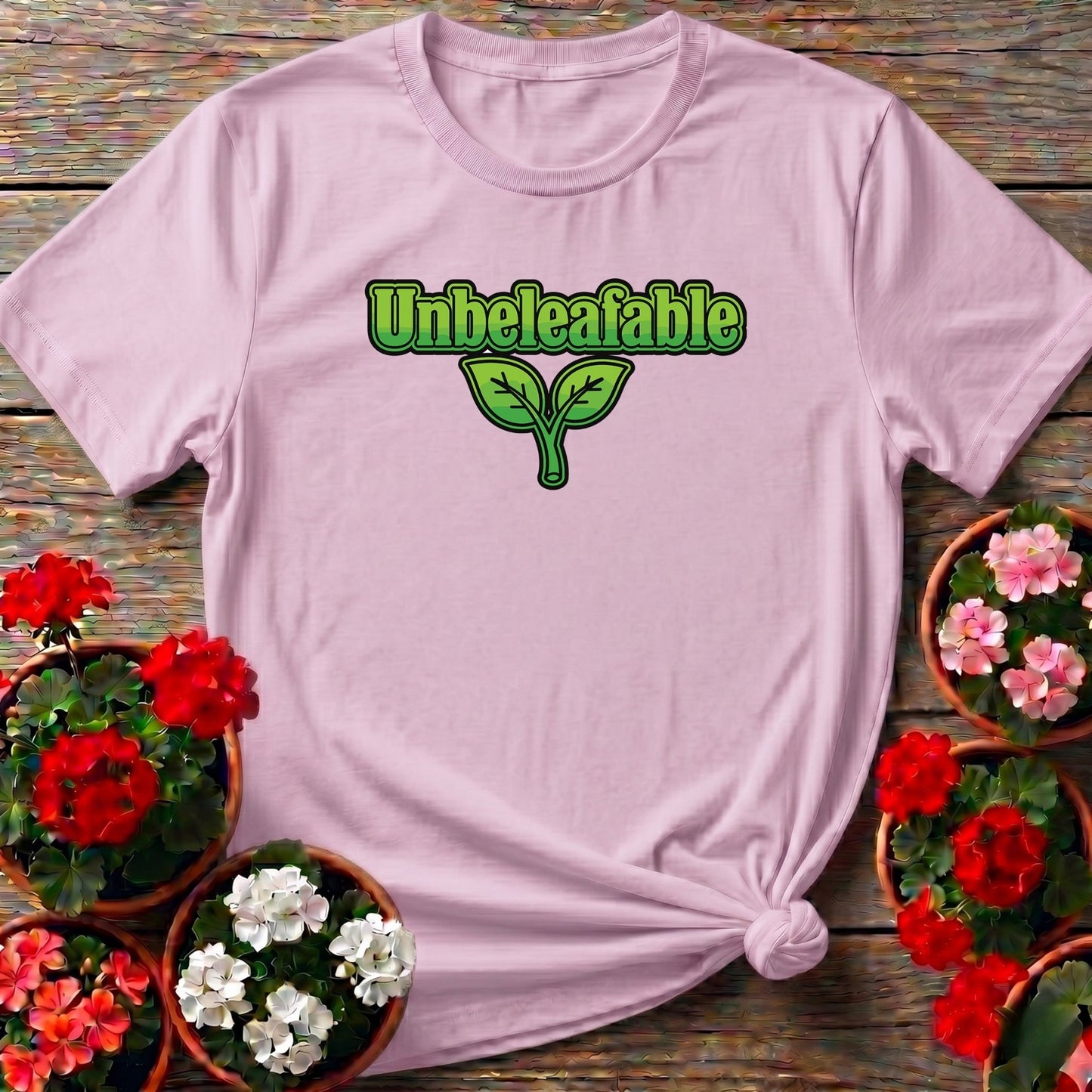 Unbeleafable Funny Plant Pun T-shirt - GardeningTshirts