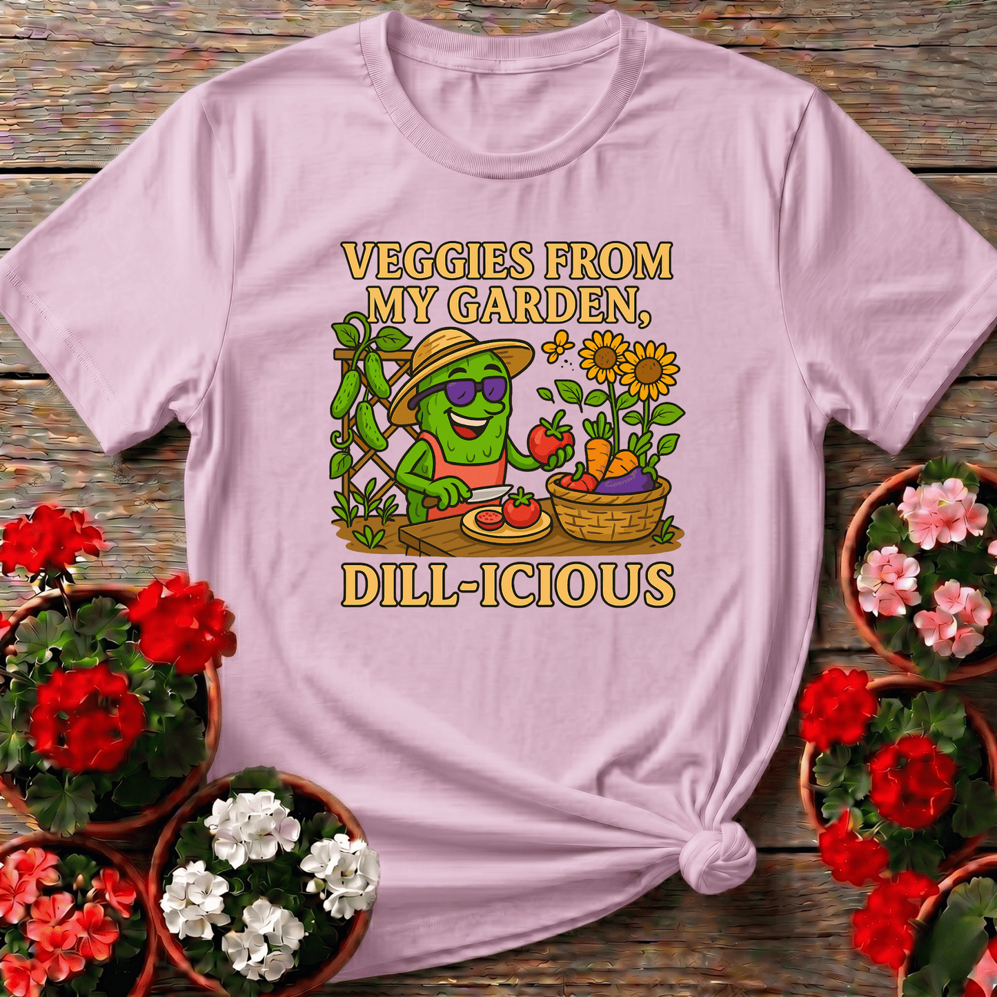 Veggies From My Garden Dill-icious Funny T-shirt - GardeningTshirts