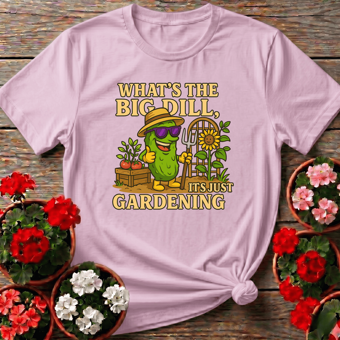 What's The Big Dill Funny Pickle Gardening T-shirt - GardeningTshirts