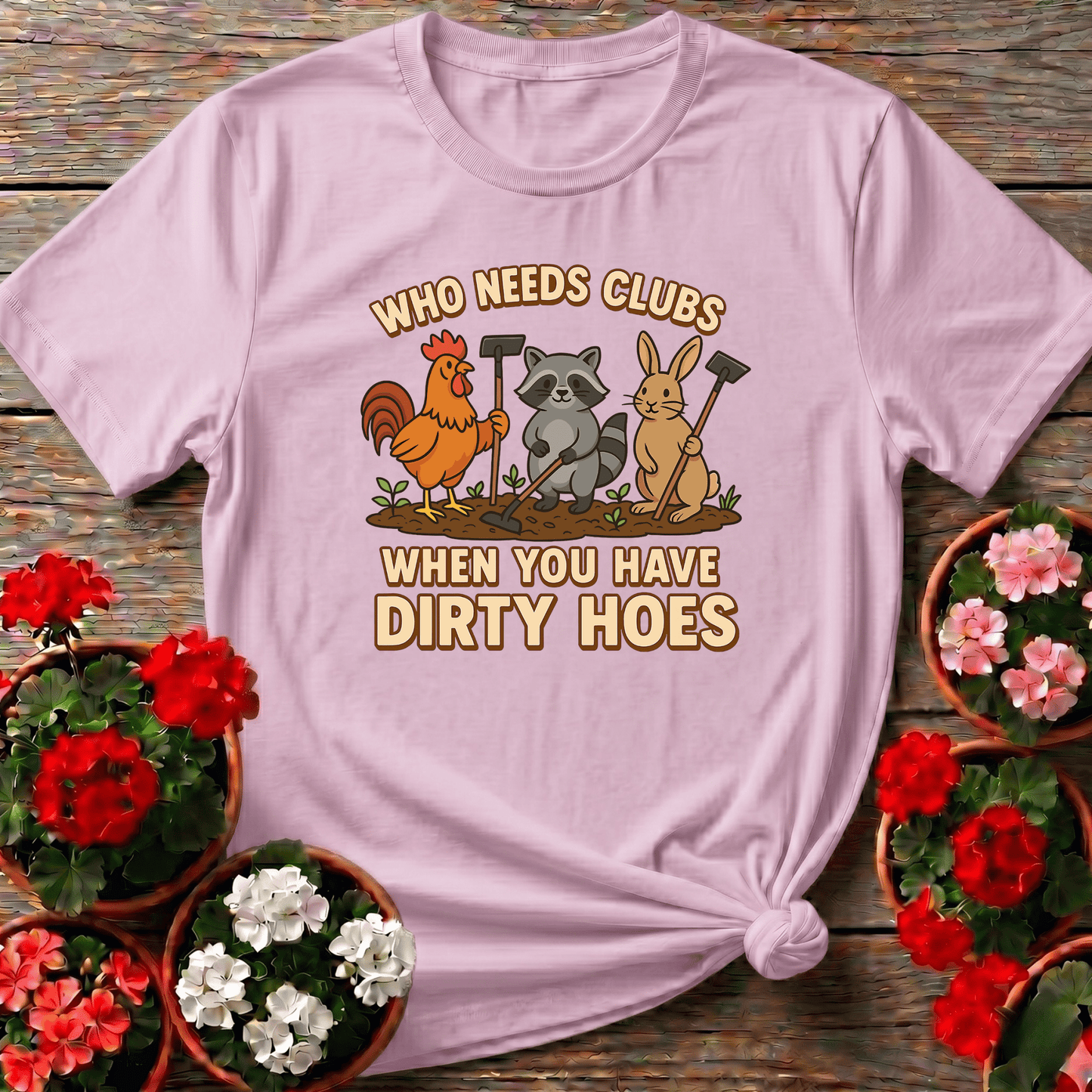 Who Needs Clubs Funny Animal Gardener T-shirt - GardeningTshirts