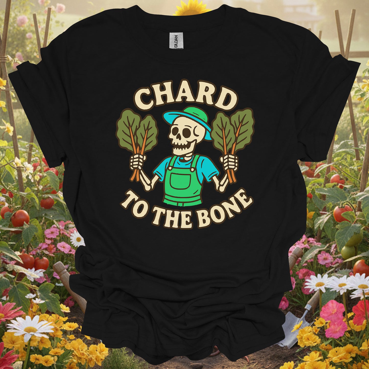 "Chard to the Bone" Skeleton Gardener Tee
