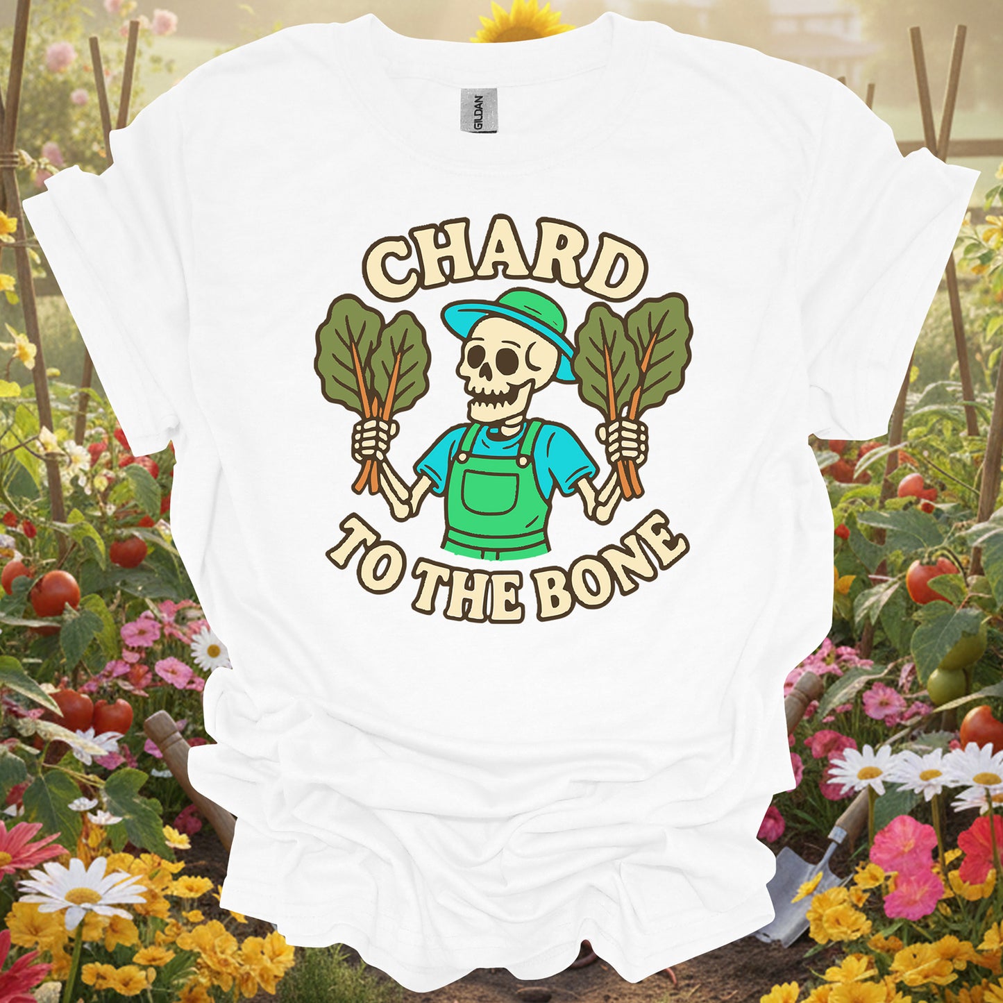"Chard to the Bone" Skeleton Gardener Tee