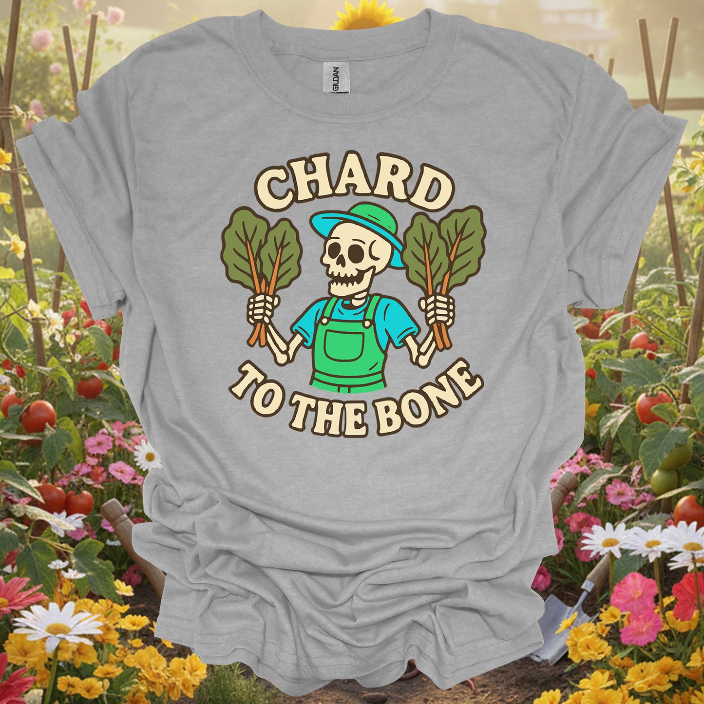 "Chard to the Bone" Skeleton Gardener Tee