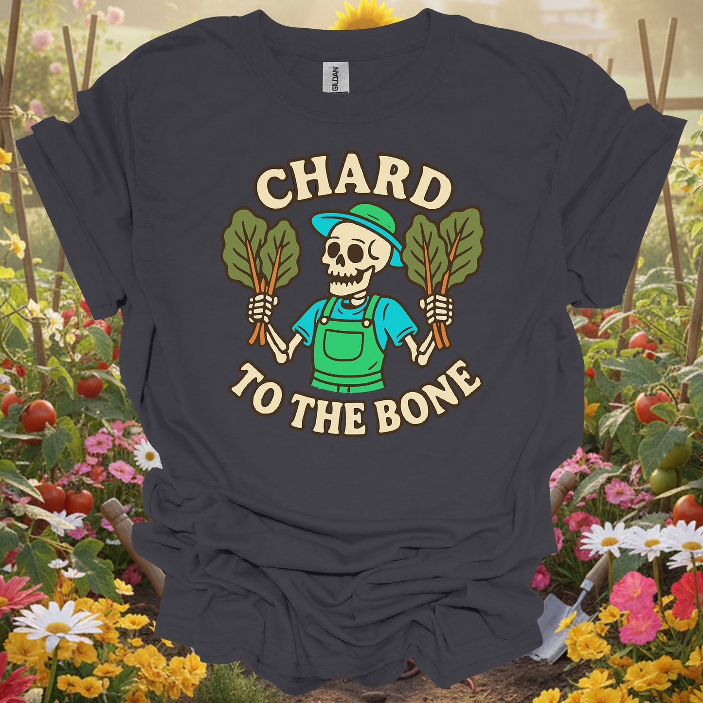 "Chard to the Bone" Skeleton Gardener Tee