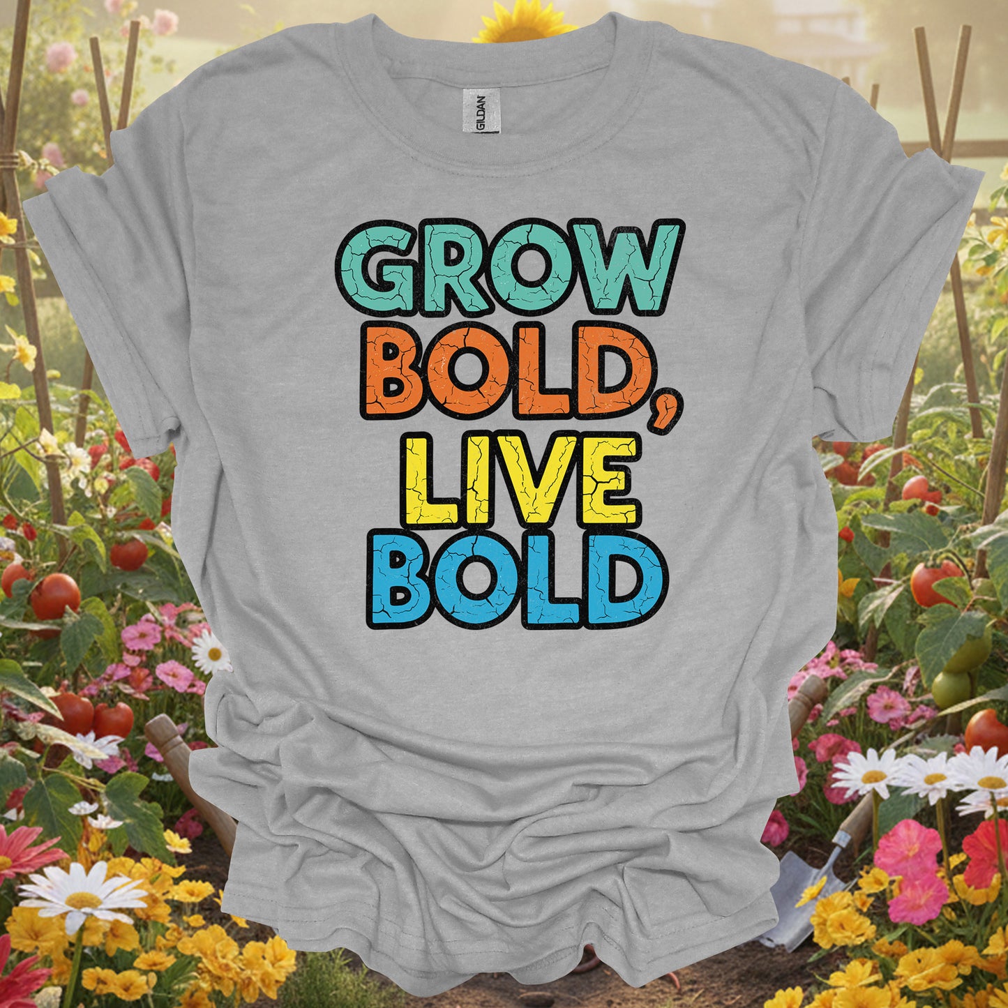 "Grow Bold, Live Bold" Motivational T-Shirt