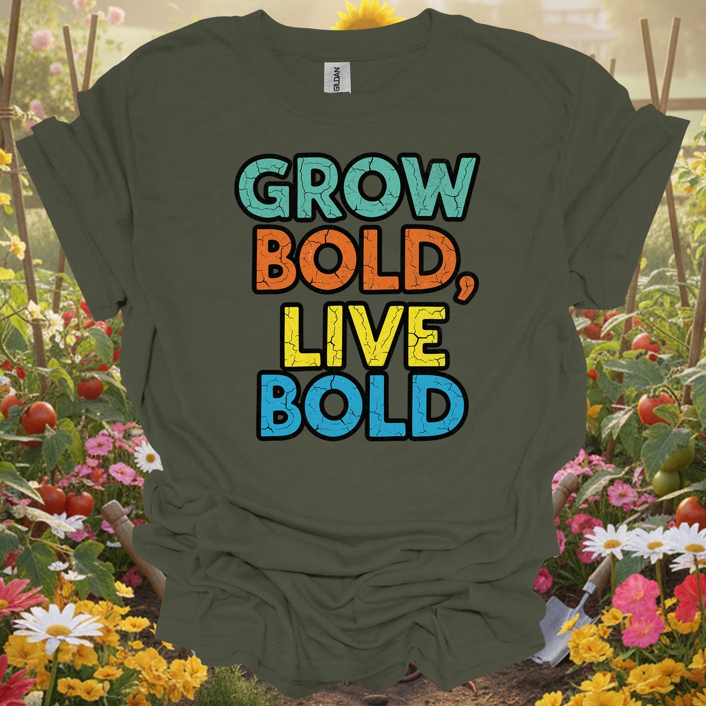 "Grow Bold, Live Bold" Motivational T-Shirt