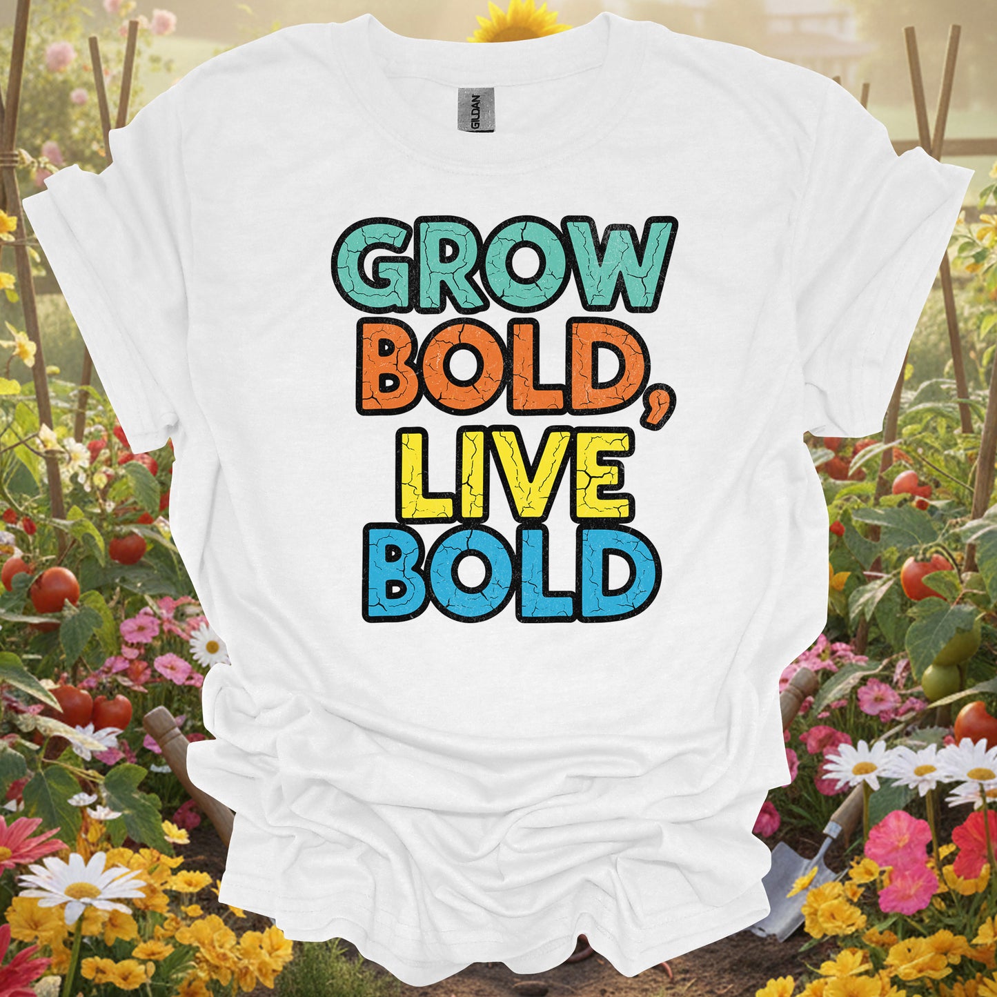 "Grow Bold, Live Bold" Motivational T-Shirt