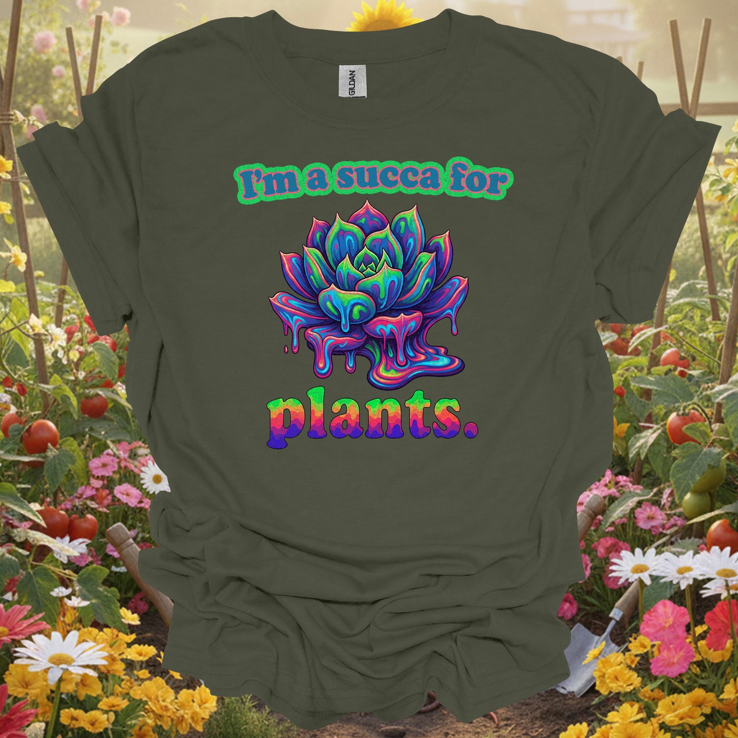 "I'm a Succa for Plants" Psychedelic T-Shirt