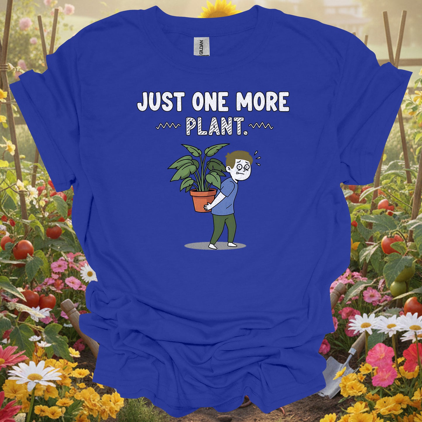 "Just One More Plant" Cute Happy Houseplant T-Shirt