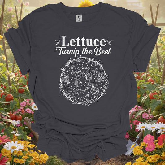 "Lettuce Turnip the Beet" Funny Vegetable Distressed T-Shirt