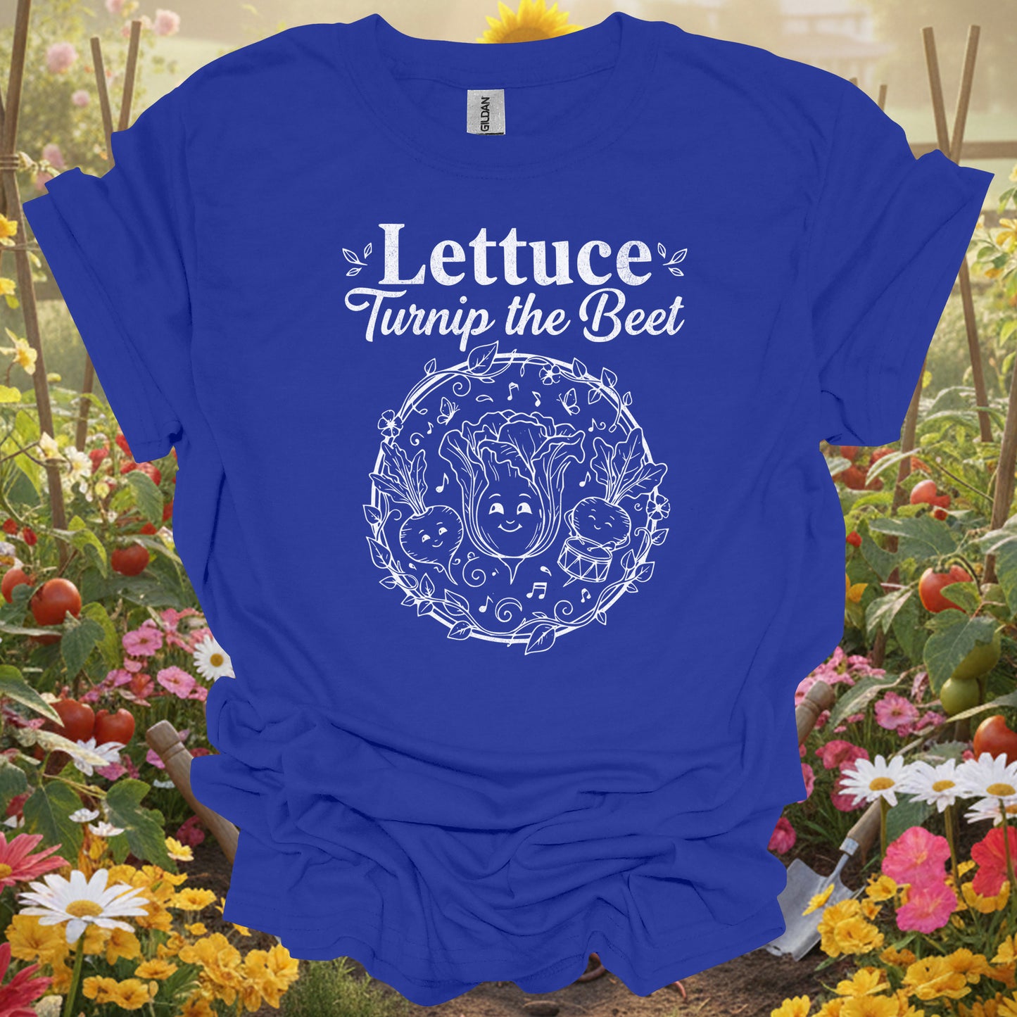 "Lettuce Turnip the Beet" Funny Vegetable Distressed T-Shirt
