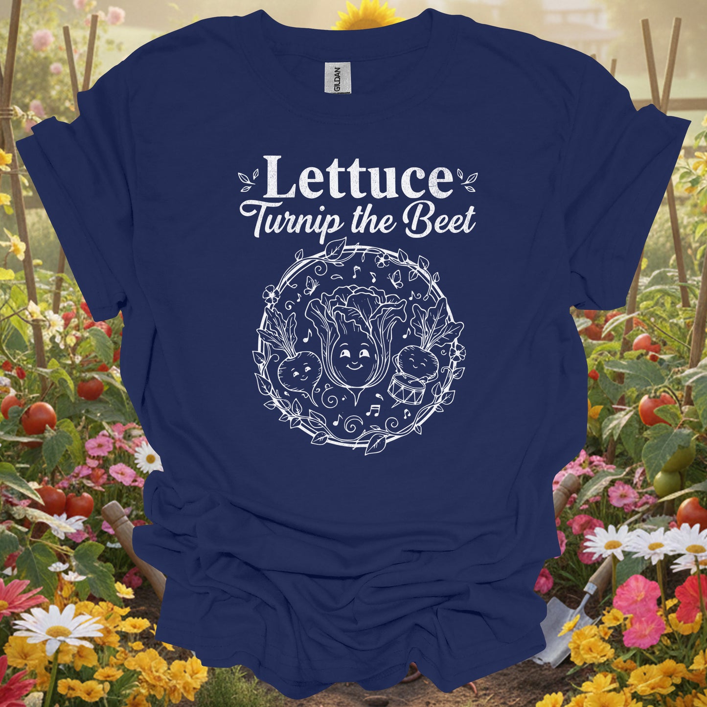 "Lettuce Turnip the Beet" Funny Vegetable Distressed T-Shirt