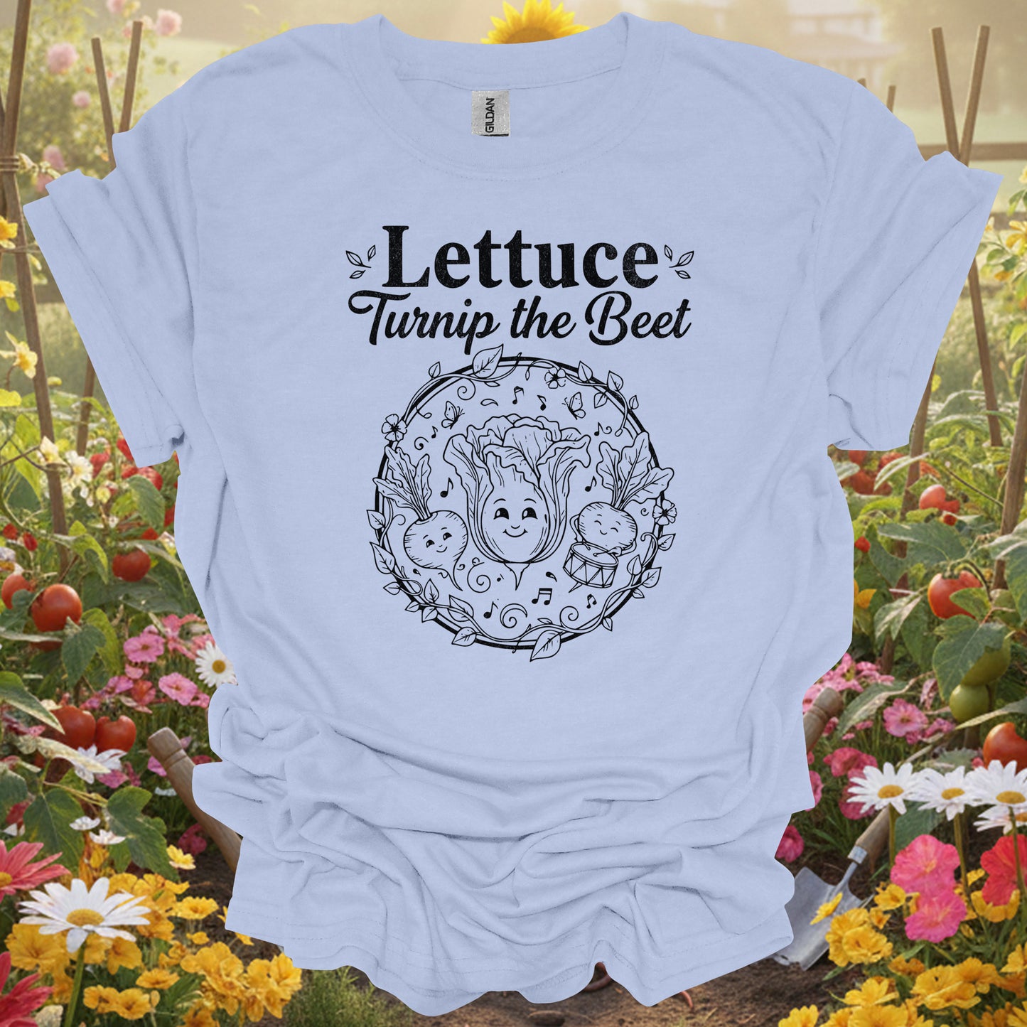 "Lettuce Turnip the Beet" Funny Vegetable Distressed T-Shirt