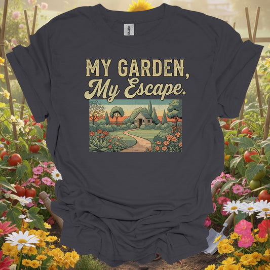 "My Garden My Escape" Vintage Landscape Cottagecore T-Shirt