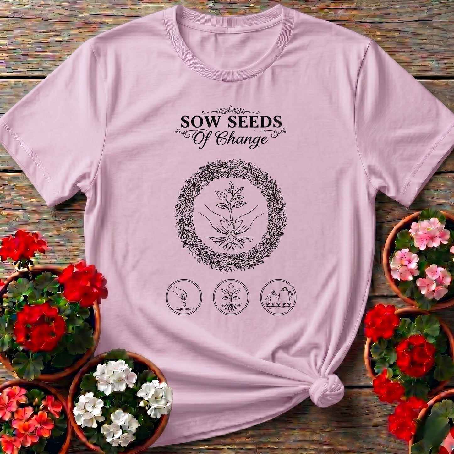 Sow Seeds Of Change Inspirational T-shirt