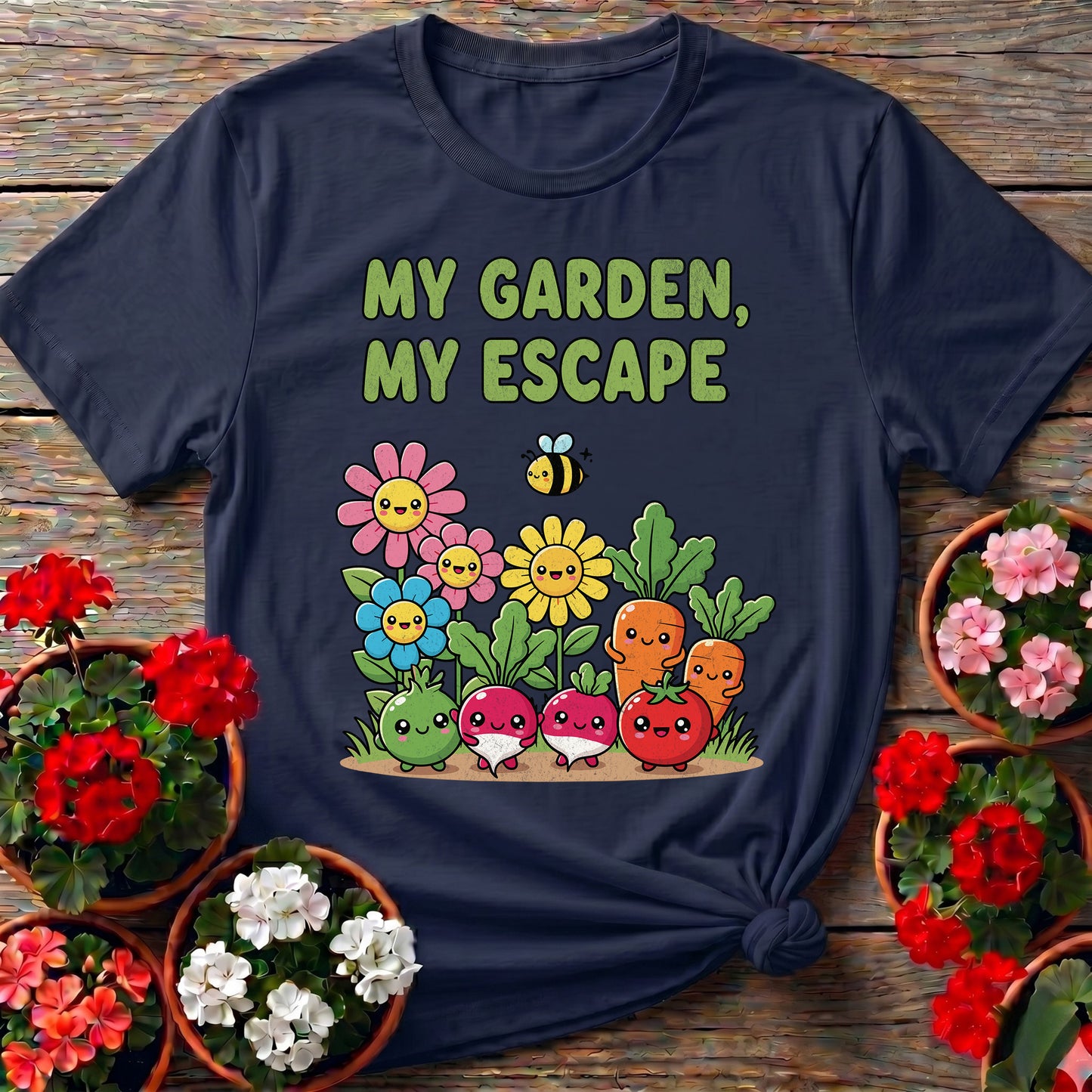 My Garden My Escape Kawaii Vegetable T-shirt