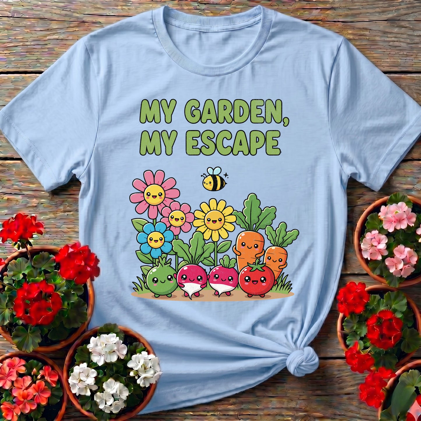 My Garden My Escape Kawaii Vegetable T-shirt