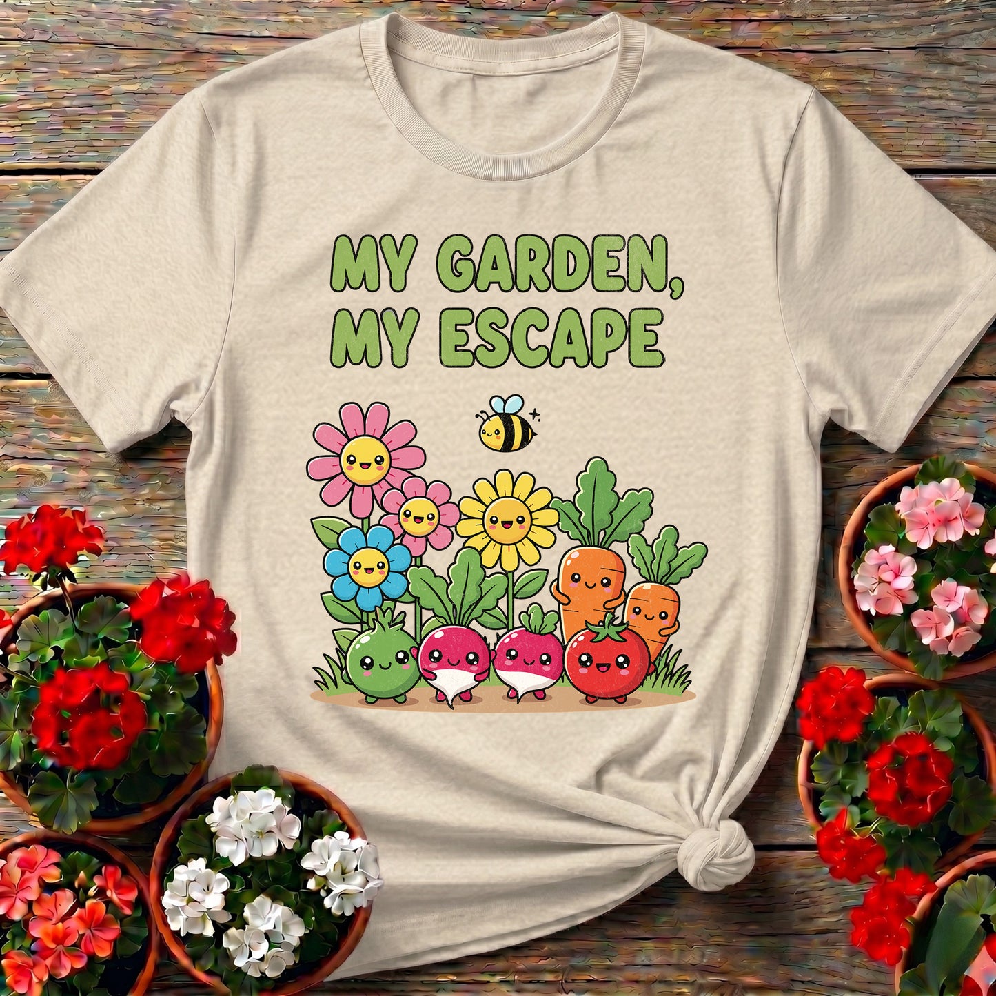My Garden My Escape Kawaii Vegetable T-shirt
