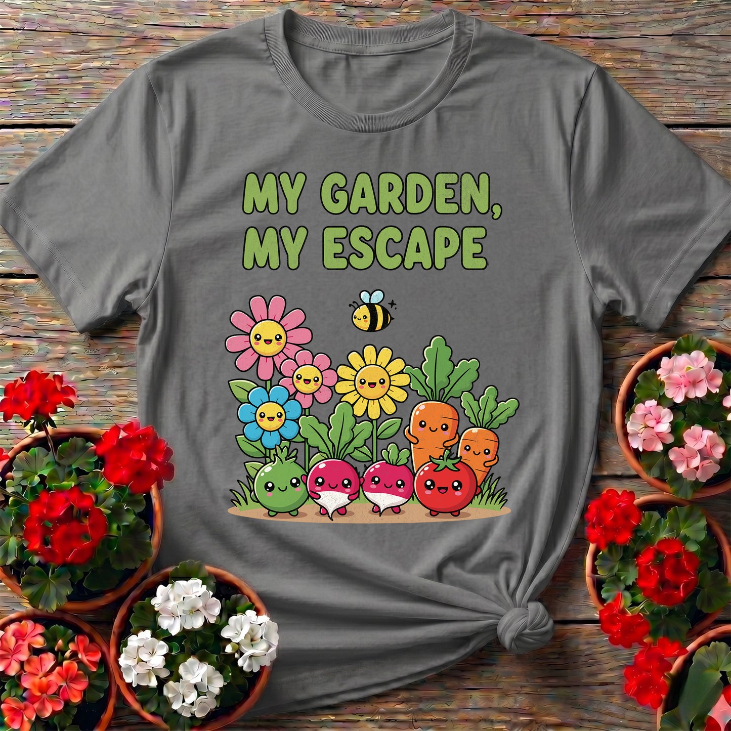My Garden My Escape Kawaii Vegetable T-shirt