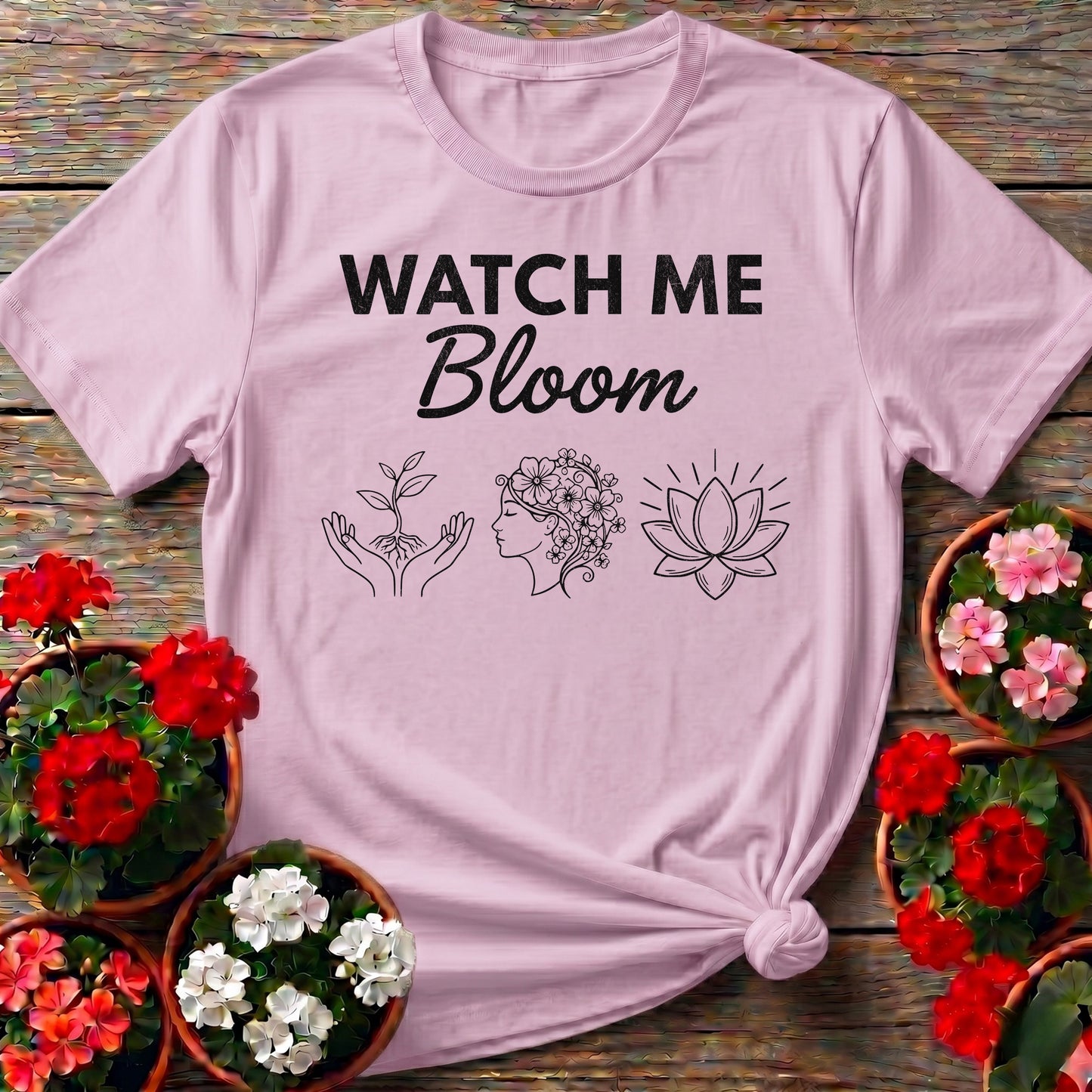 Watch Me Bloom Inspirational Tee